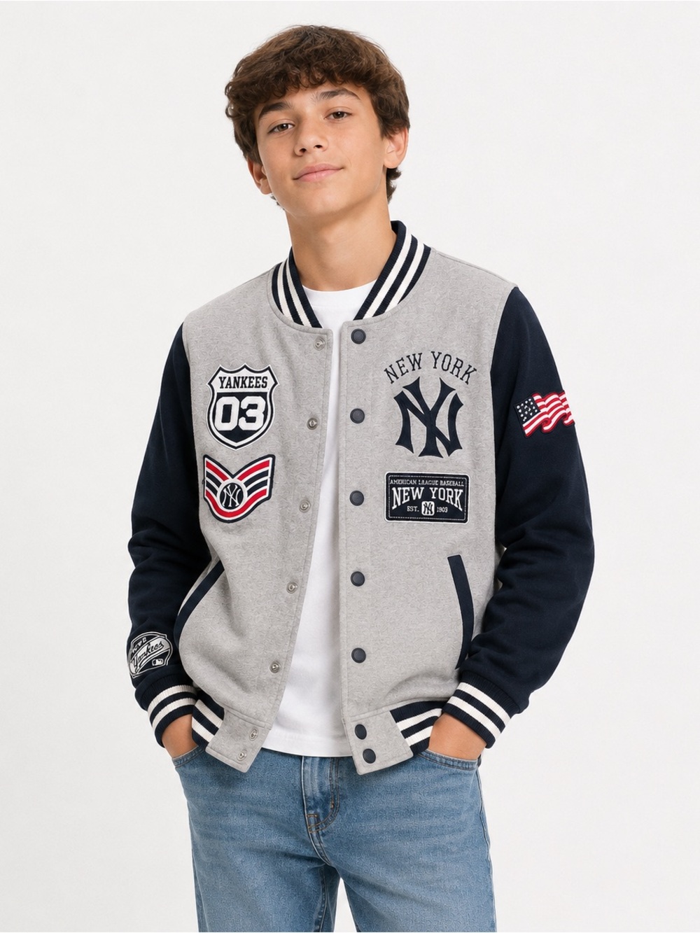 MLB - New York Yankees Varsity Jacket - Kids XL - Embroidered Patches  ⚾️